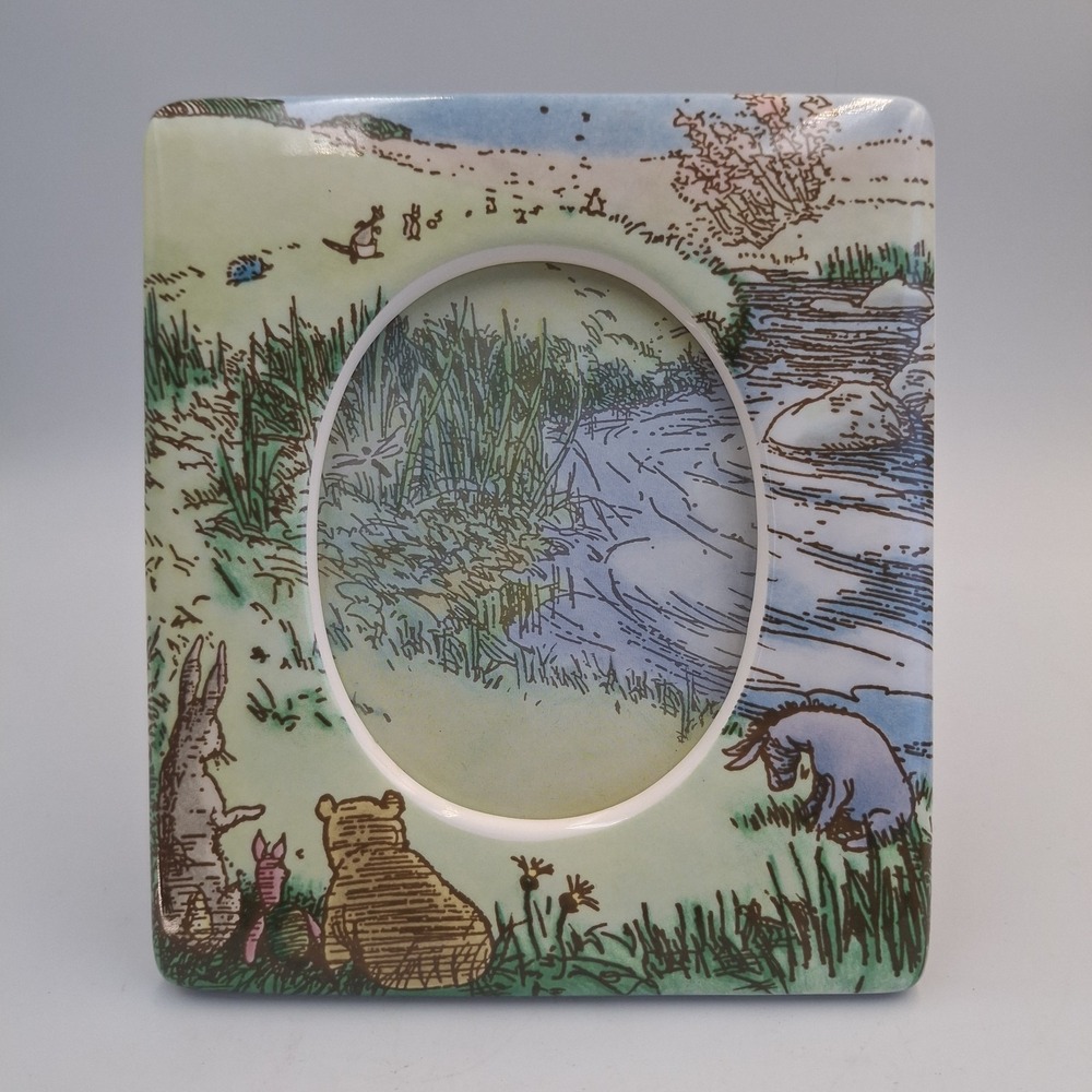 Classic Winnie the Pooh Ceramic Retired 1990's HTF Frame By the Stream Charpente
